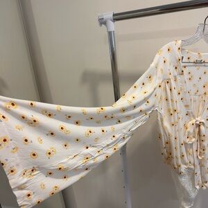 Free People Sunflower Print Top